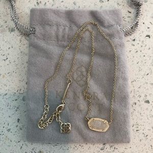 Elisa Gold Pendant Necklace In Iridescent Drusy